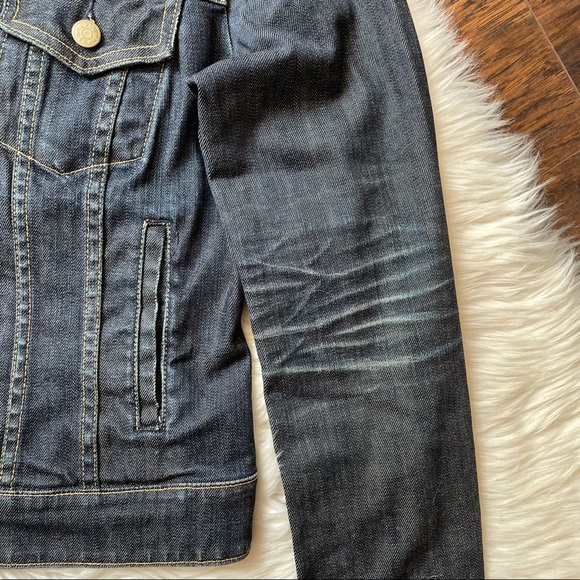 J.Crew Dark Wash Button Front Denim Jacket - Picture 4 of 7